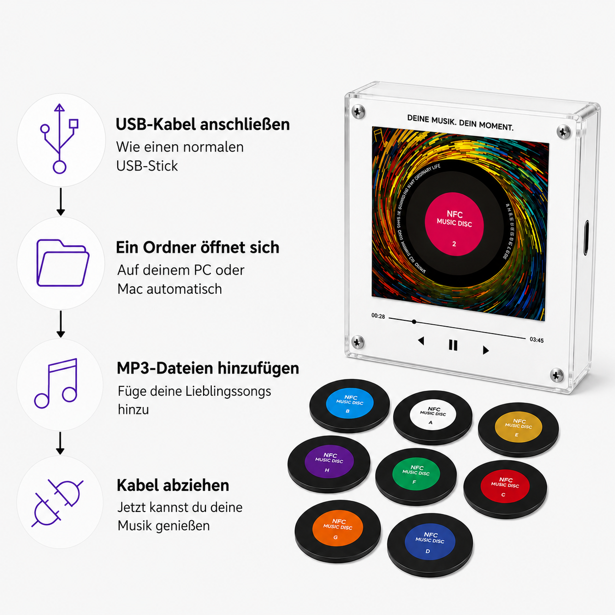 Musikplayer Magnet - Mit Drehfunktion