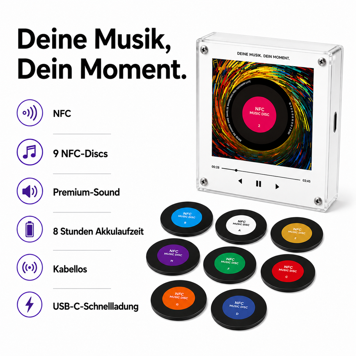 Musikplayer Magnet - Mit Drehfunktion