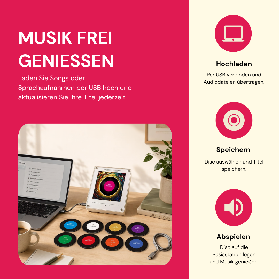 Musikplayer Magnet - Mit Drehfunktion